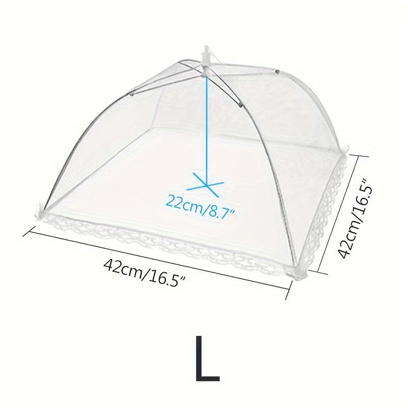 TEMU 1pc Fine Mesh Fly-proof Foldable Food Cover, Portable And Suitable For Home And Outdoor Use