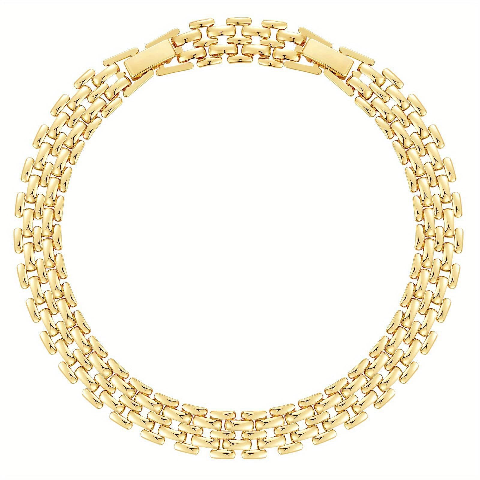 TEMU New Thick Chain Anklet Wide Face Cuban Chain Popular Summer Beach Foot Additions