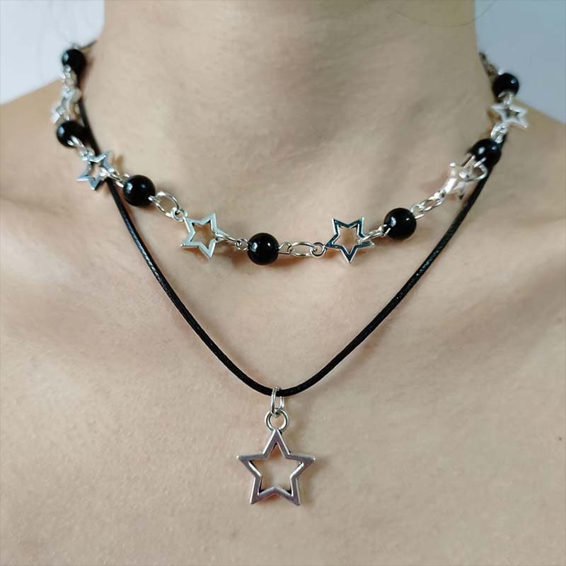 TEMU Y2k Star Choker, Y2k Star Necklace, Christmas Gift Jewelry For Her