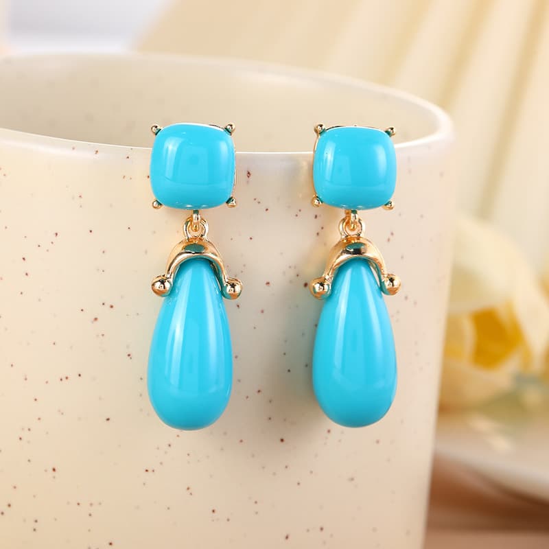 TEMU 1 Pair Bohemian Ethnic Earrings Drop Shape Temperament Wind Earrings Women's Studs Fashion Everything Creative Trend Earrings