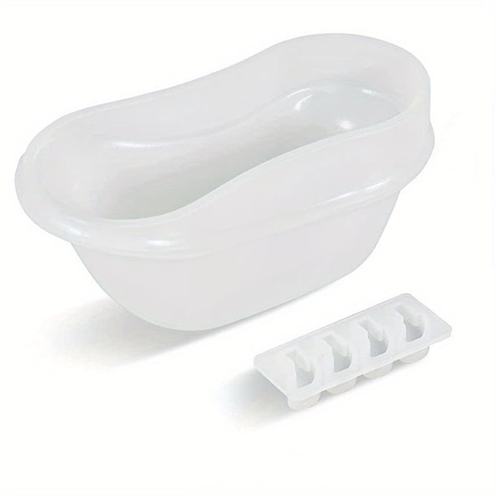 TEMU 2pcs/ Set Bathtub Resin Molds - Versatile Silicone Molds For Resin Casting, Jewelry, Candy, And Home Decorations - Casting Craft Kit For
