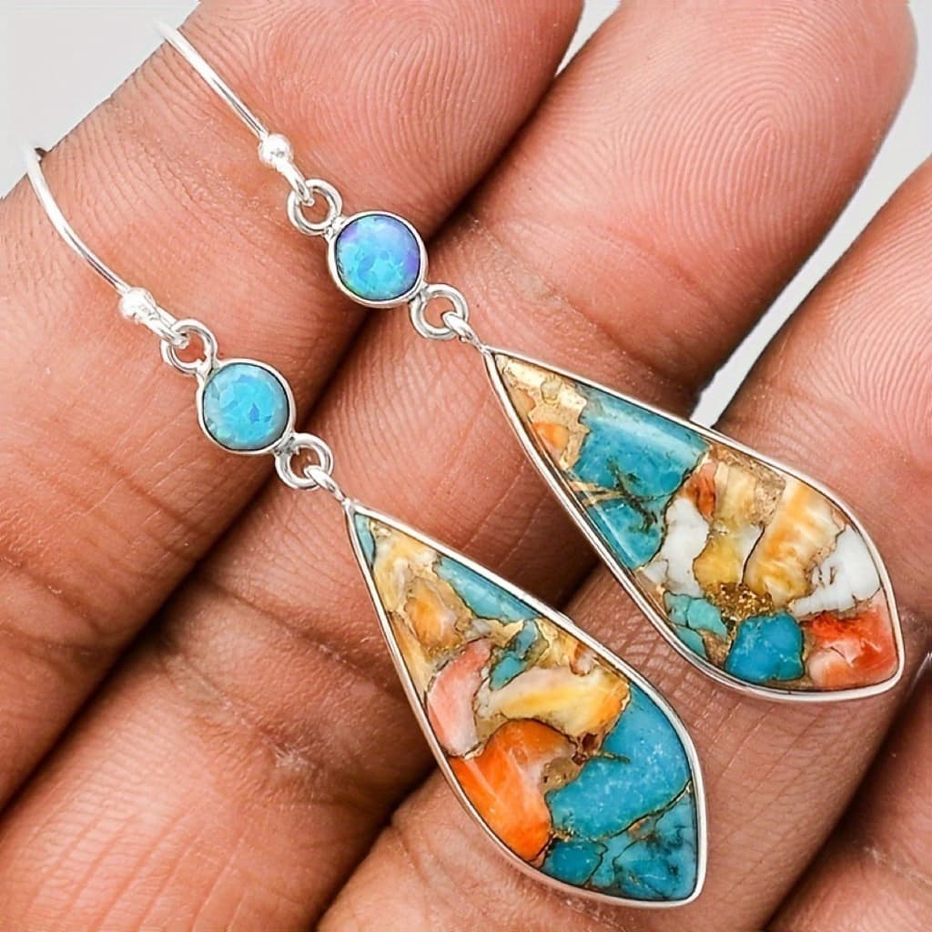 TEMU Bohemian Style Dangle Earrings - , Alloy Ornaments For Women