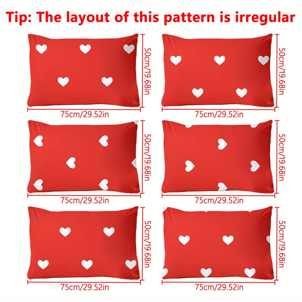TEMU 1pc Minimalist -shaped Geometric Sweetheart Pattern Print Brushed Pillowcase, Bedroom Pocket Closure Soft Pillowcase, Bedding