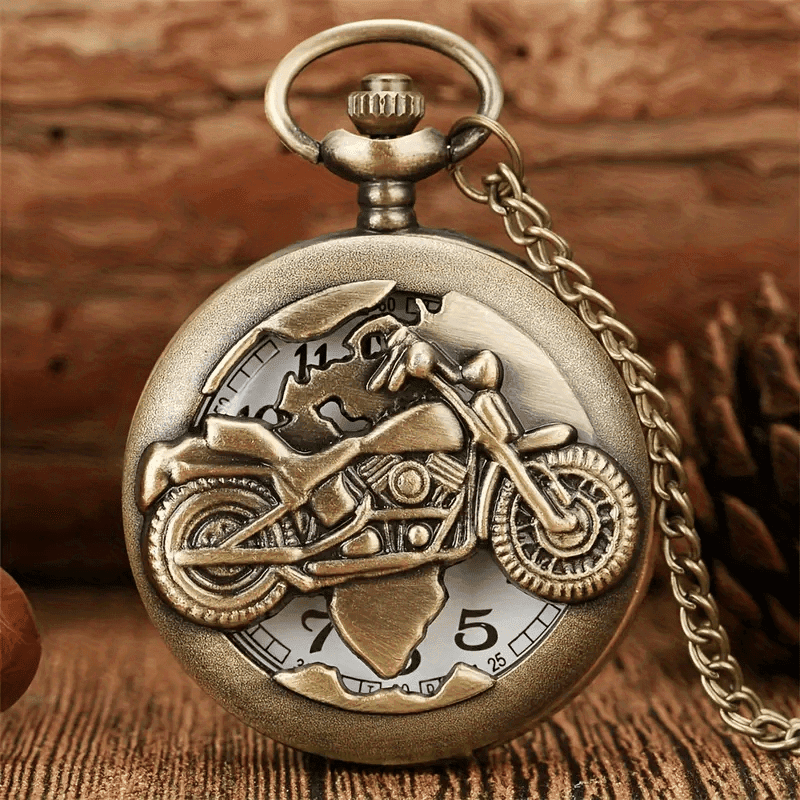 TEMU Motorbike Motorcycle Necklace Pendant Quartz Watches Unisex Men's Watch Gifts