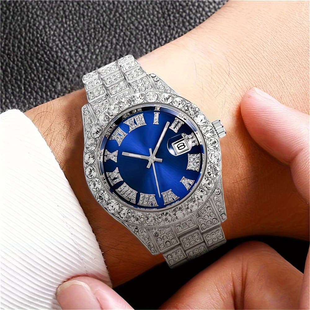TEMU Hot Selling Men Women Watches Luxury Golden Silvery Unisex Fashion Watch Clock Best Gifts For