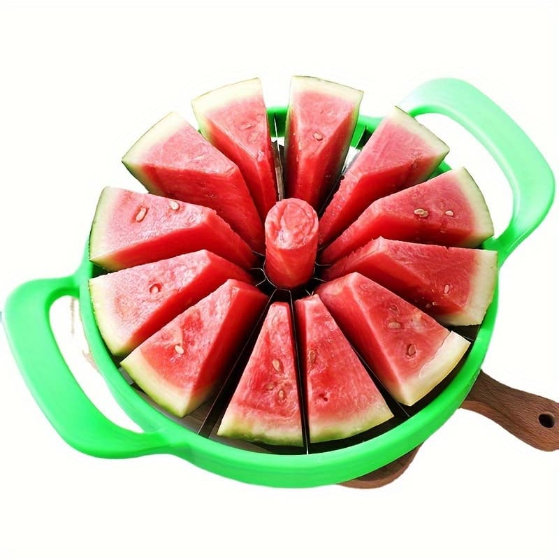 TEMU Stainless Steel Watermelon Slicer Manual Fruit Cutter For Perfect Watermelon And Melon Slices Heavy Duty Kitchen Tool For Home Party And Restaurant Use