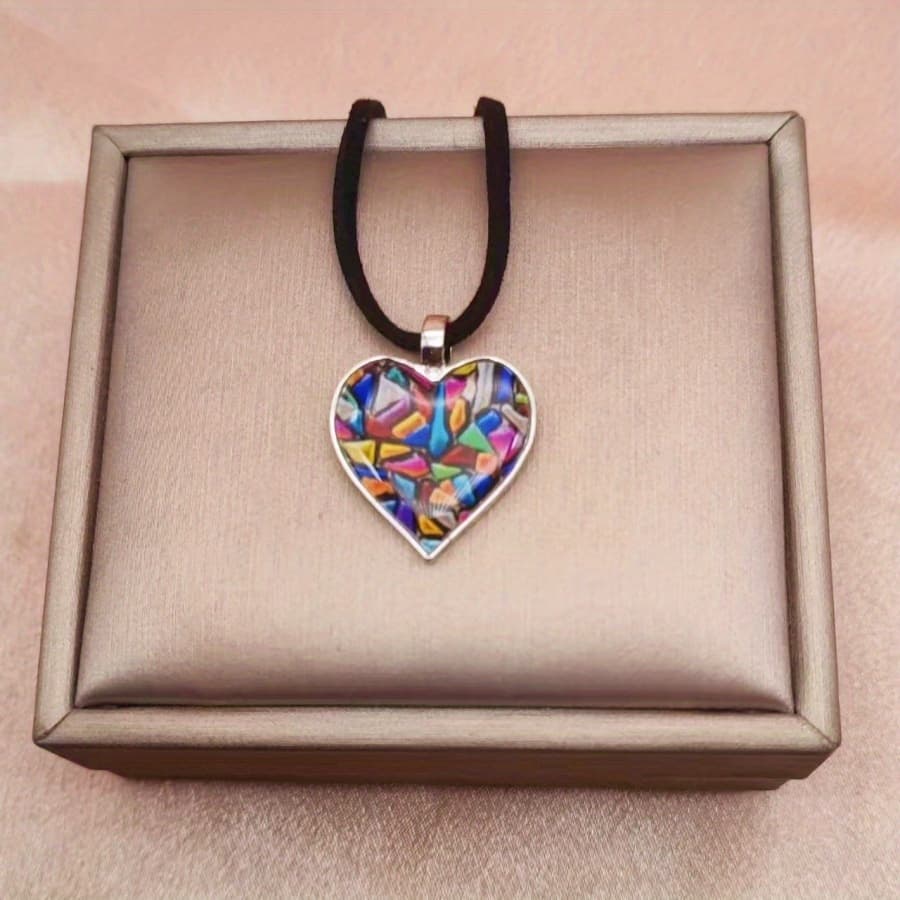 TEMU 1pc Bohemian Love Necklace For Men And Women Everyday Wear Valentine's Day Beautiful Gifts For
