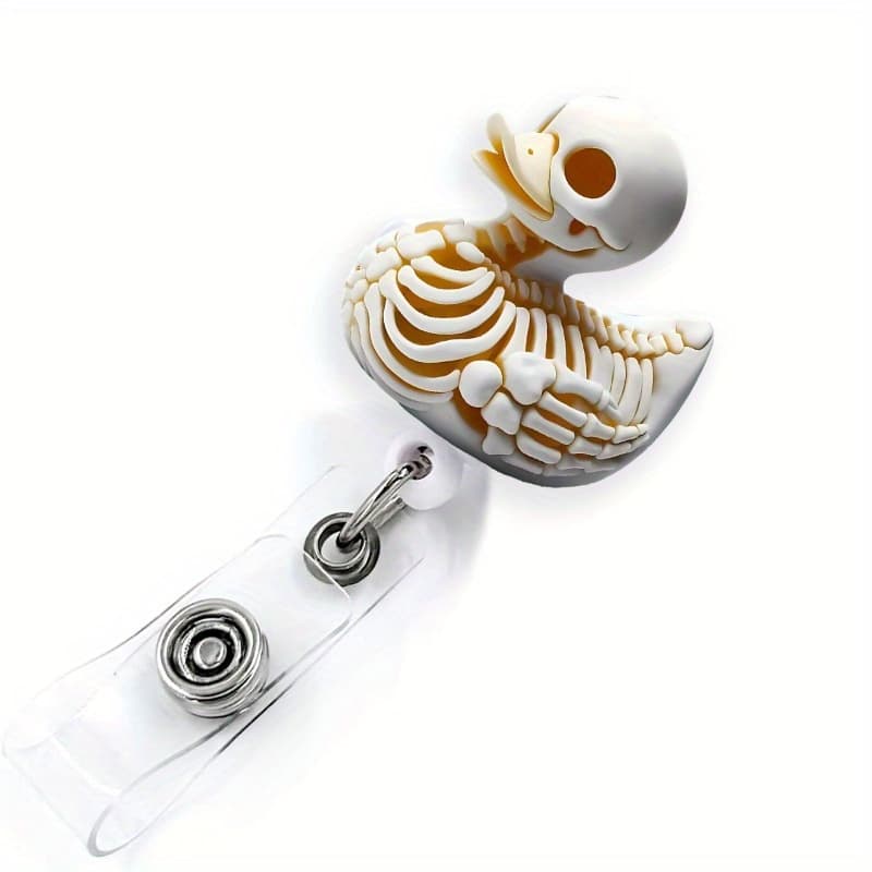 TEMU 2d Acrylic Retractable Badge Reel, Adjustable Halloween Id Holder, Name Tag Clip, Suitable For Nurse Medical Assistant Care Doctor Office Staff Teacher Student Alligator Clip