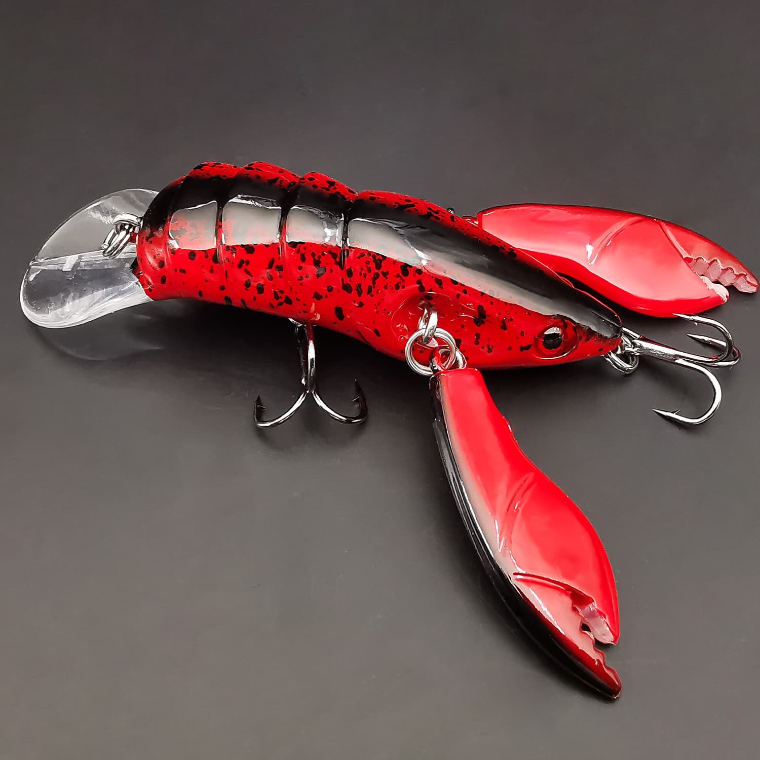TEMU 1pc Anfs Jointed Lure - Ultra-realistic Crawfish//jerkbait Suitable For Saltwater & Freshwater Fishing, Baits For Catching Trout, Pike, Walleye, Perch - Ideal For Christmas, Fathers Day Gifts For