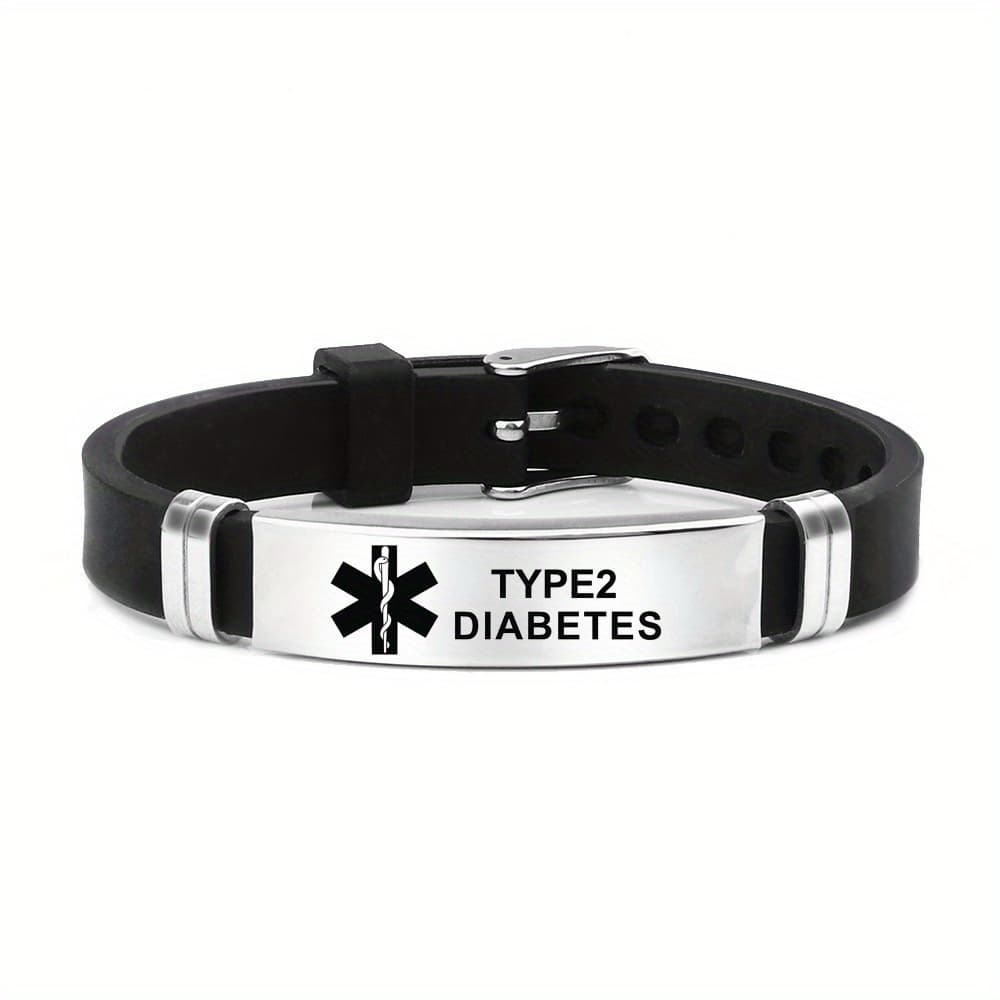 TEMU Adjustable Durable Stainless Steel Silicone Men's Bracelet Stylish Comfortable Everyday Wear