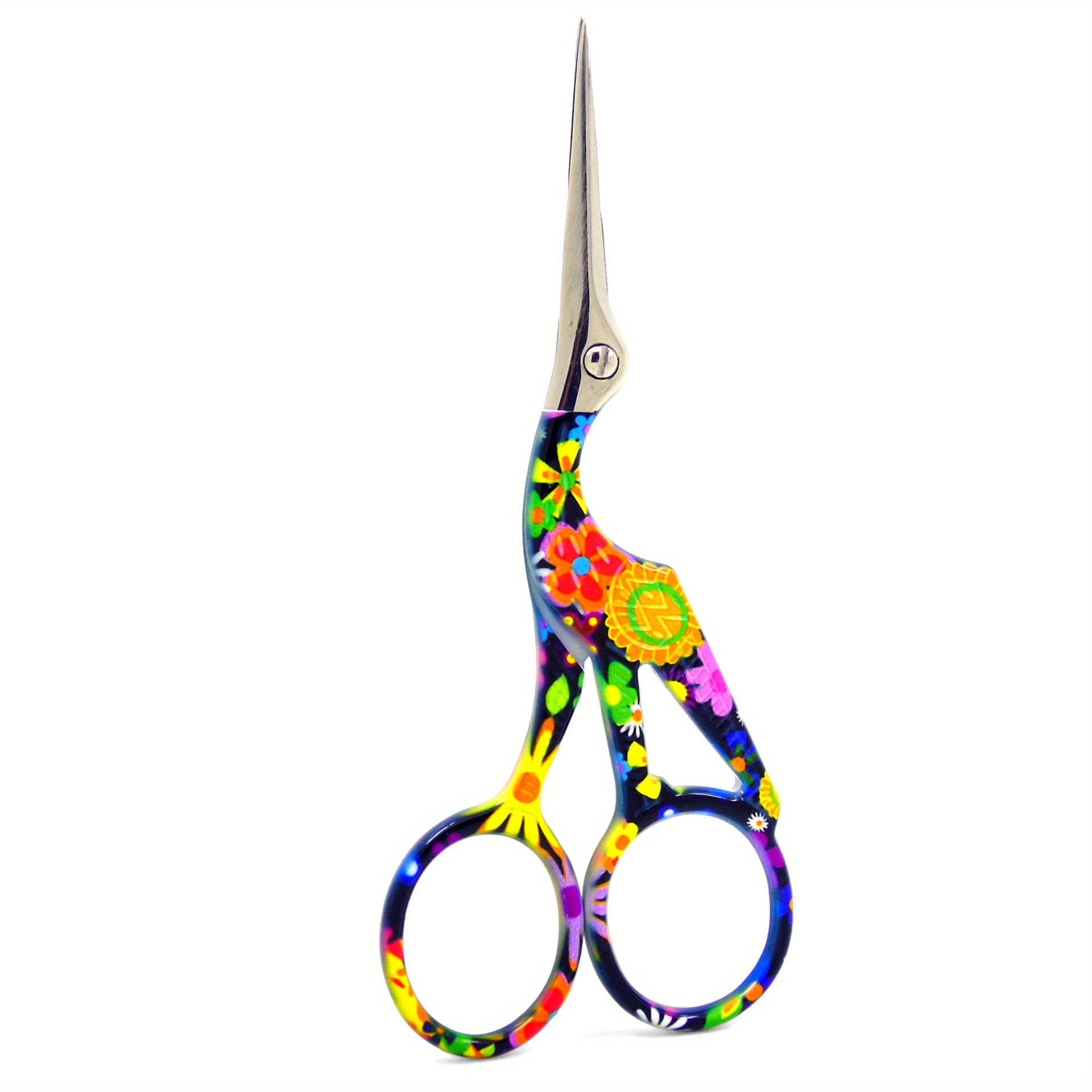TEMU Precision Craft Scissors With - Stainless Steel Blades, Ideal For Sewing & Embroidery Projects, 4.53" Length, 1.97" Width
