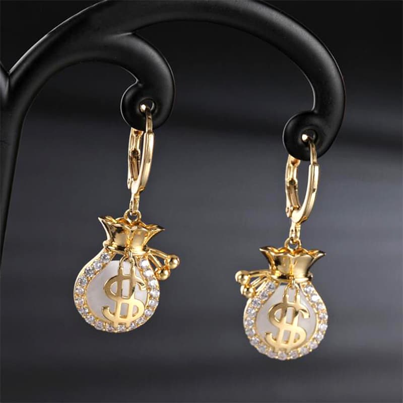 TEMU Bag Earrings Fashion Commemorative Jewelry Exquisite Christmas Birthday Gift