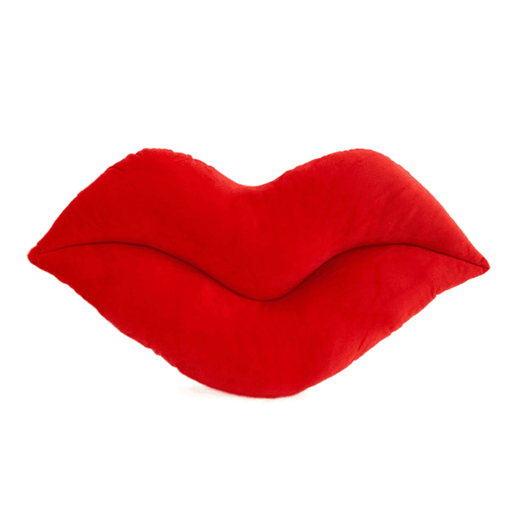 TEMU Lip Shaped Pillows Solid Color Cute Soft Fashion Plush Sofa Cushions Home Decoration
