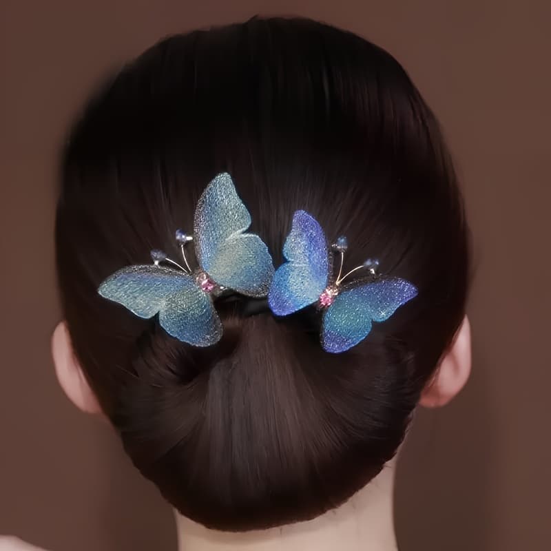 TEMU 1pc Vintage Hair Bun Maker - Elegant Embroidered Hair Accessory For Updo Hairstyles, Women's Hair Bun Creator With Design For Wedding, Party, And Daily Use