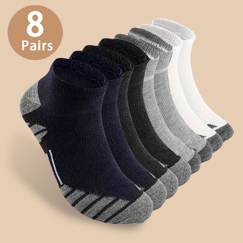 TEMU 8/10/20 Pairs Men's Sweat Absorbent Comfortable Breathable Low- Are Suitable For Daily, Outdoor Exercise And Fitness, Suitable For All