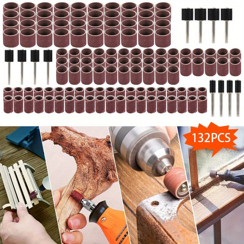 TEMU 132pcs Electric Rotary Tool Grinding Wheel Grinding Head Woodworking Articles Carving Articles Polishing Tools Polishing Tools Rust Removal Tools
