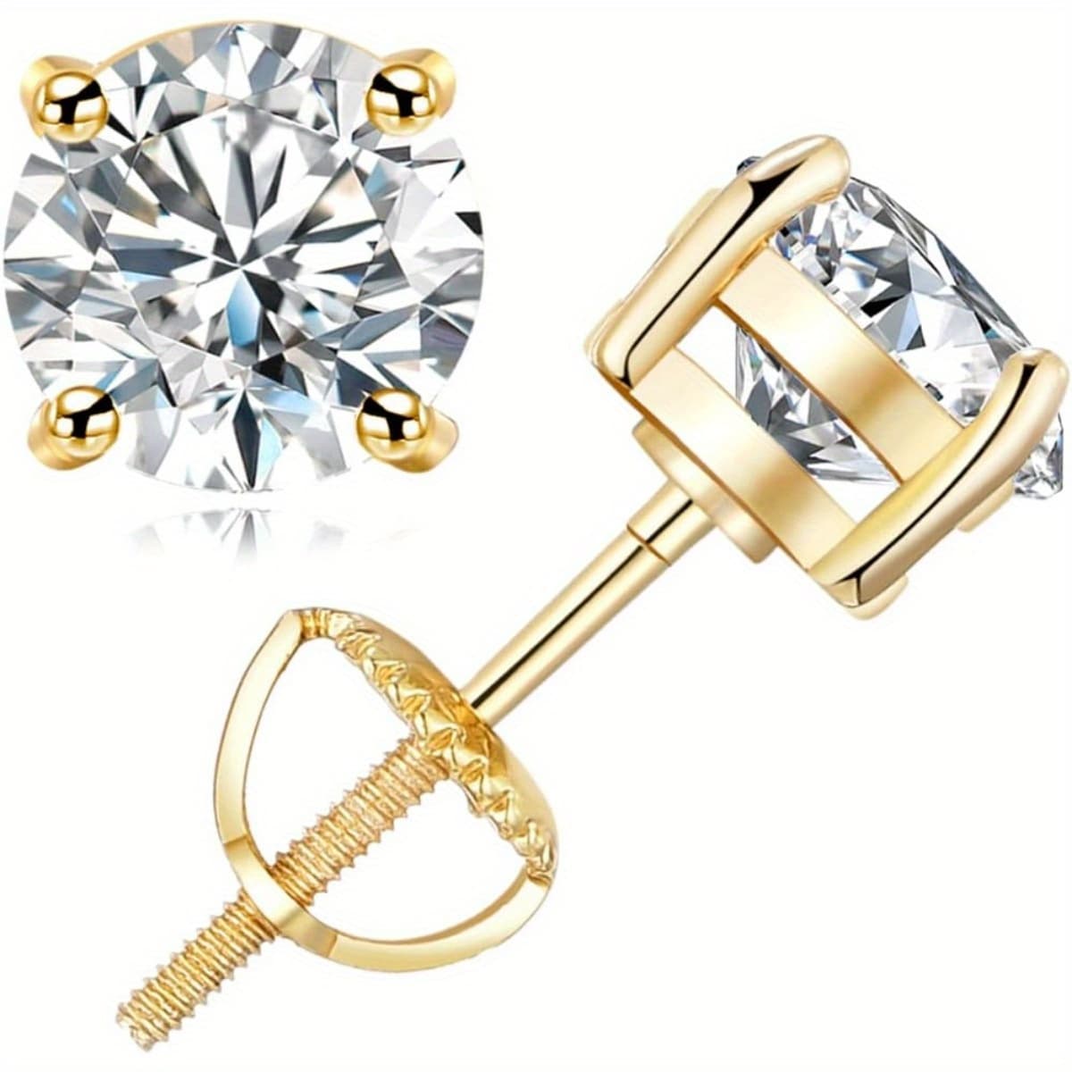 TEMU A Pair Of Moissanite Bead Earrings 925 Silvery Earrings Gifts For Men And Women For