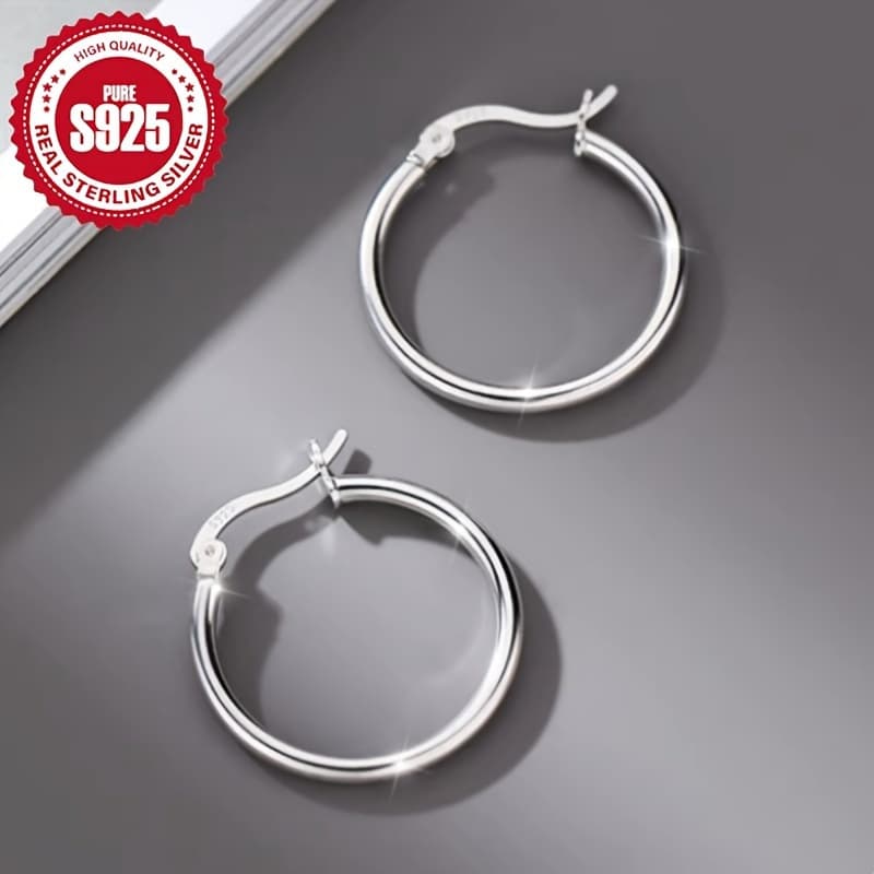 TEMU 2.3g Hypoallergenic S925 Fashion Earrings - Easy, Versatile, And Daily Wearable Jewelry For Women - Pair Pack With Temperament And Elegant Design