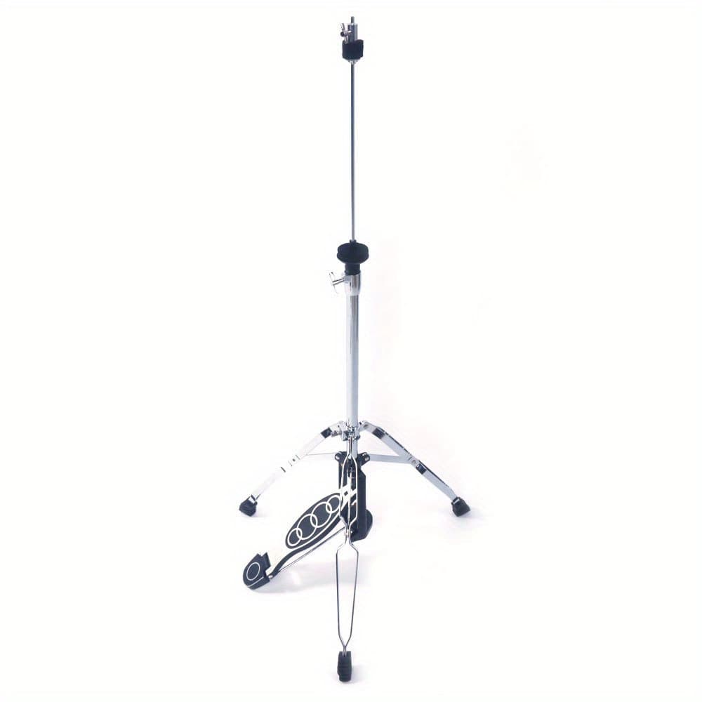 TEMU Professional Pedal Control Style Drum High Hat Cymbal Stand With Pedal Silver & Black