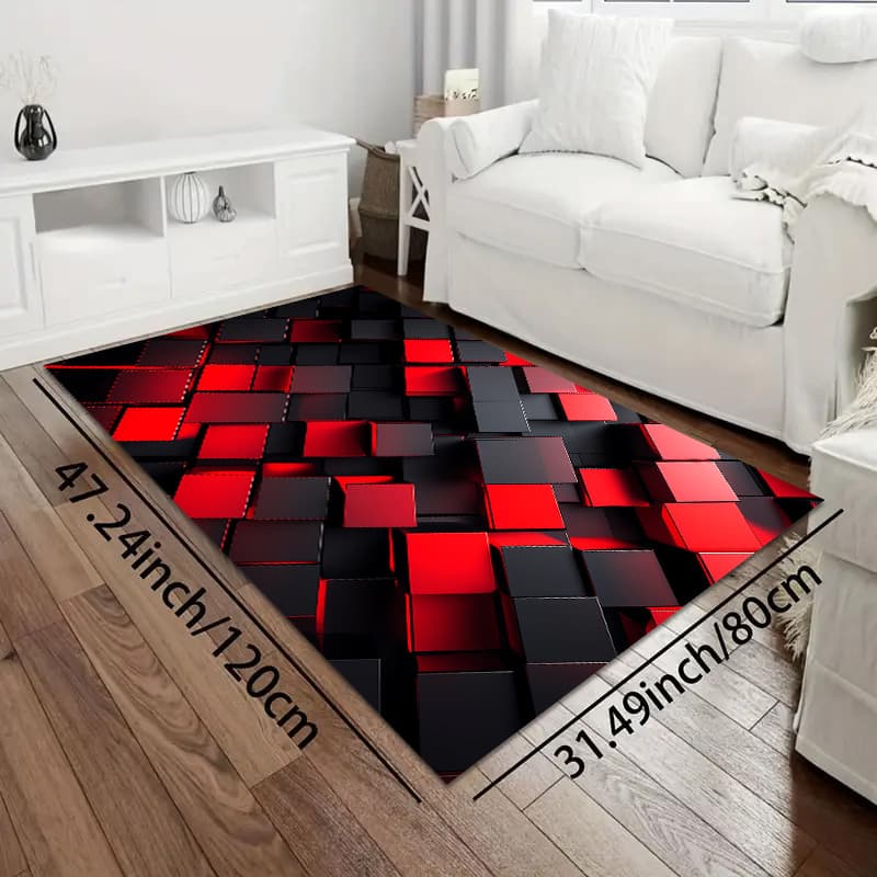 TEMU 1pc, Office Furniture Chair Mat, Carpet, Upgraded Version Of Thickened Non-slip Foot Mat, Printed Computer Game Roll Chair Mat, Low Pile Carpet , Large Non-slip Floor Protector, For Home Office