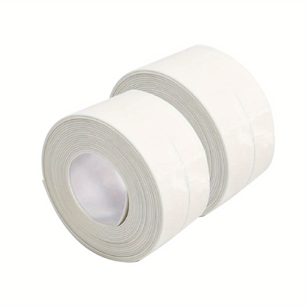TEMU 2 Rolls Toilet Caulking Strip, Kitchen Bathroom Self Adhesive Sealing Tape, Bathroom Tape Avoids Moisture, Kitchen Sink Beautiful Seam Stickers, For Workshop (5m / 16ft)