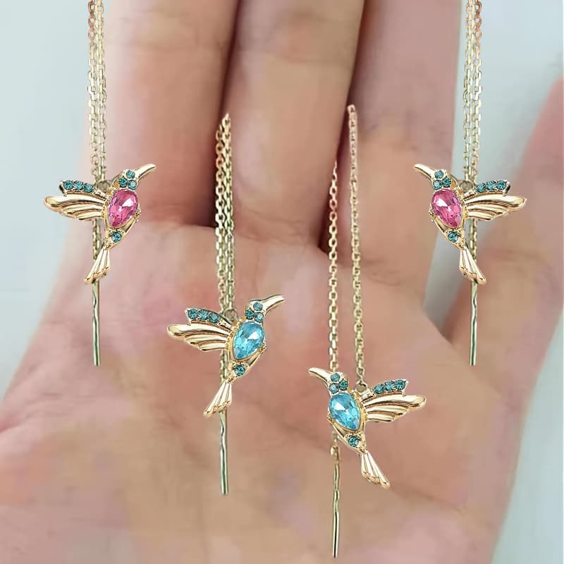 TEMU 4pcs Bohemian Personalized Hummingbird Fashion Line Party Commemorative Gift Jewelry Exquisite Christmas Birthday Gift