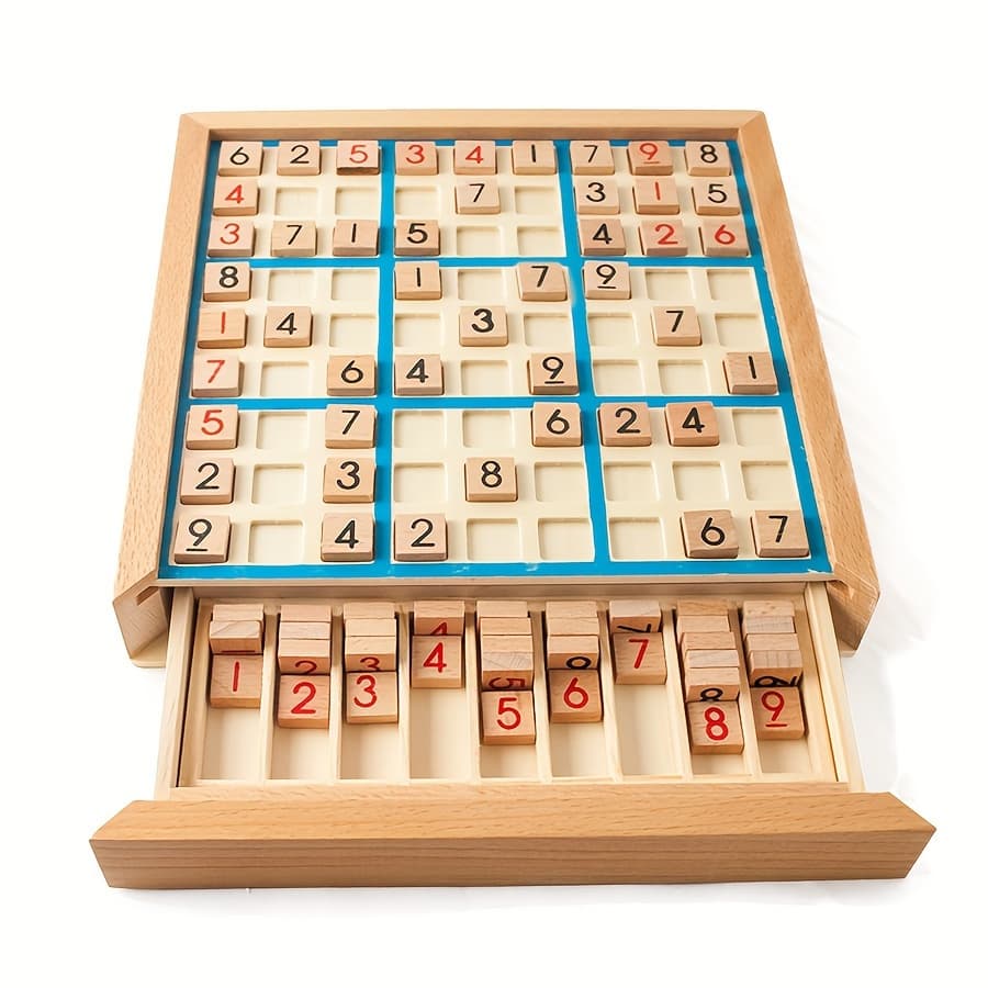 TEMU Wooden Sudoku Puzzle Game For 's Thinking, Puzzle Table Games With Questions Halloween, Christmas Gift