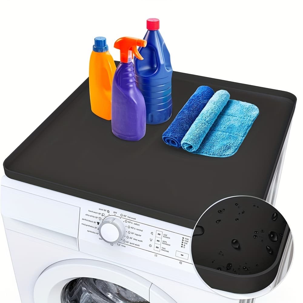 TEMU 1 Storage Pad, Anti-slip And Waterproof Washing Machine And Dryer Pad, Laundry Supplies Storage, Washing Machine Additions