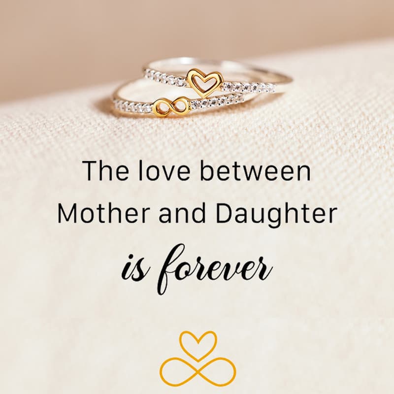 TEMU 2pc Ring For Mom And Daughter, Suitable For Men And Women To Give As Gifts To Family/ / Lovers