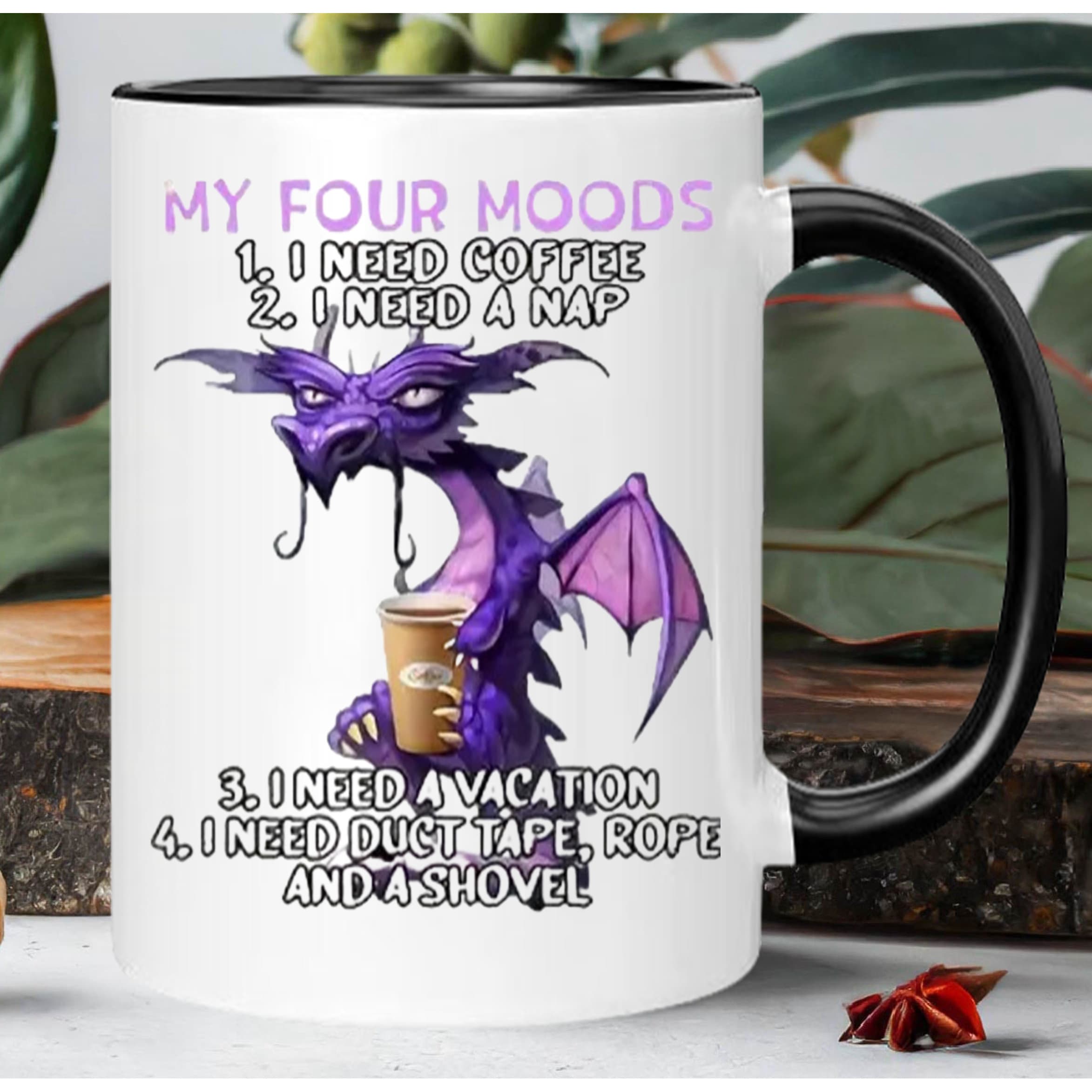 TEMU Funny Humorous Purple Pattern Print Coffee Mug, 11 Oz Ceramic Tea Cup For Milk Hot Chocolate Ideal Birthday/ Graduation Presents For Boy, Girl, Son, Daughter, Brother, Sister, Friend