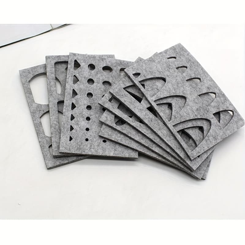 TEMU 8pcs Wool Felt Felting Molds Set - High-quality Needle Felting Craft Stencil For Applique , Shaping Felting Molds, And - Complete Set For Versatile Crafting