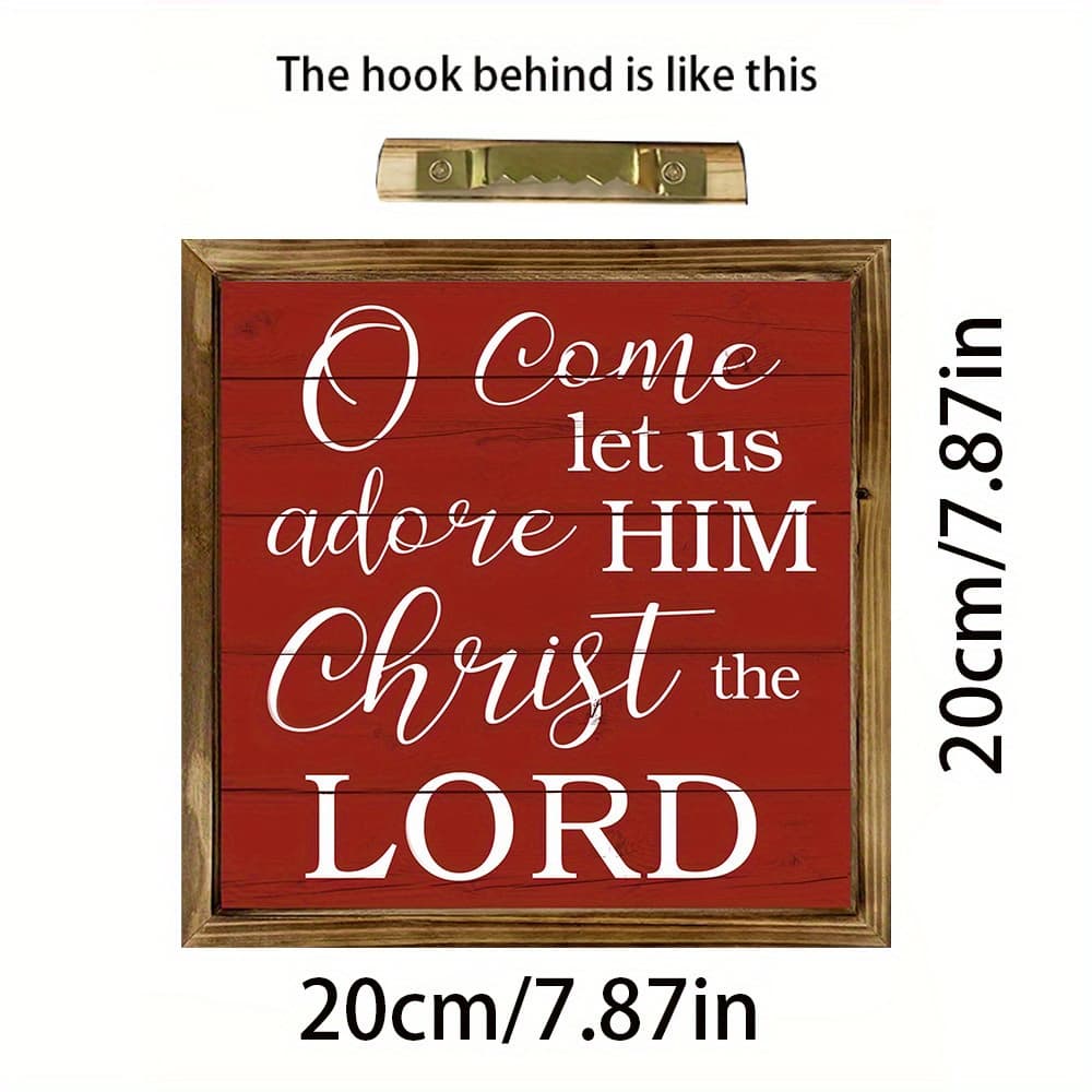 TEMU Christmas Decorations Christian Home Decor Religious Gifts For Women Men Wall Art - Farmhouse Wall Hanging Decor - Wood Sign For Room Winter Church Bedroom Wall Door Porch Decor