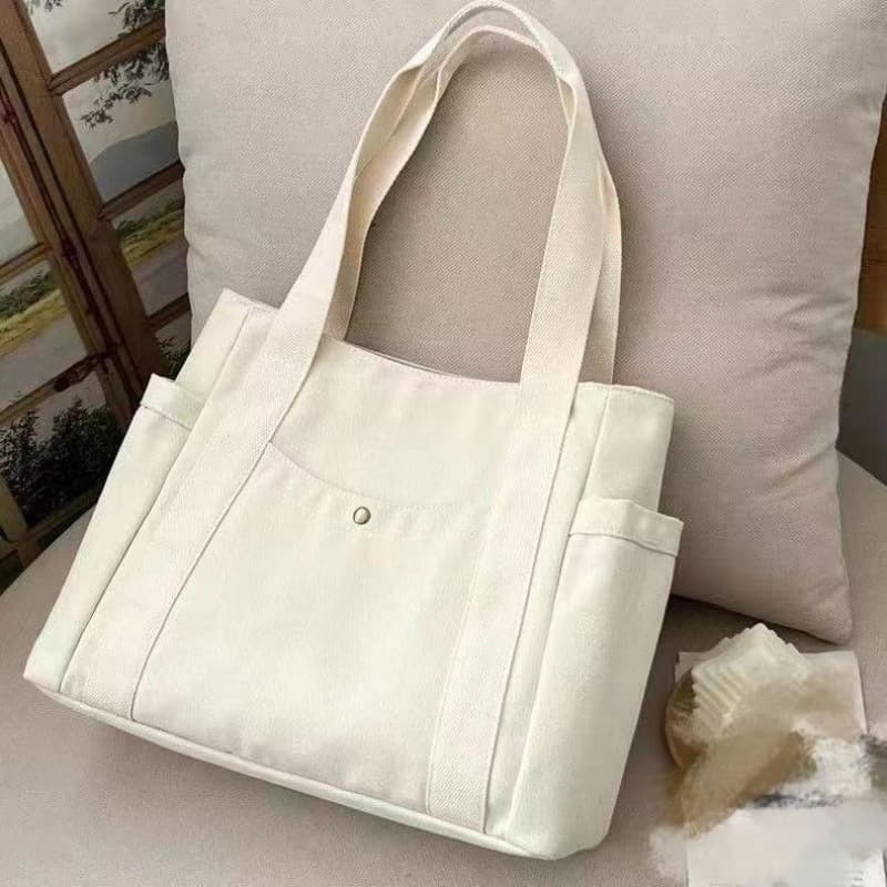 TEMU Large Capacity Tote Canvas Bag For Work, Commuting, High-value, Versatile, Artistic, Student, Book, Single Shoulder Bag, Suitable For Going Out, Traveling, Shopping