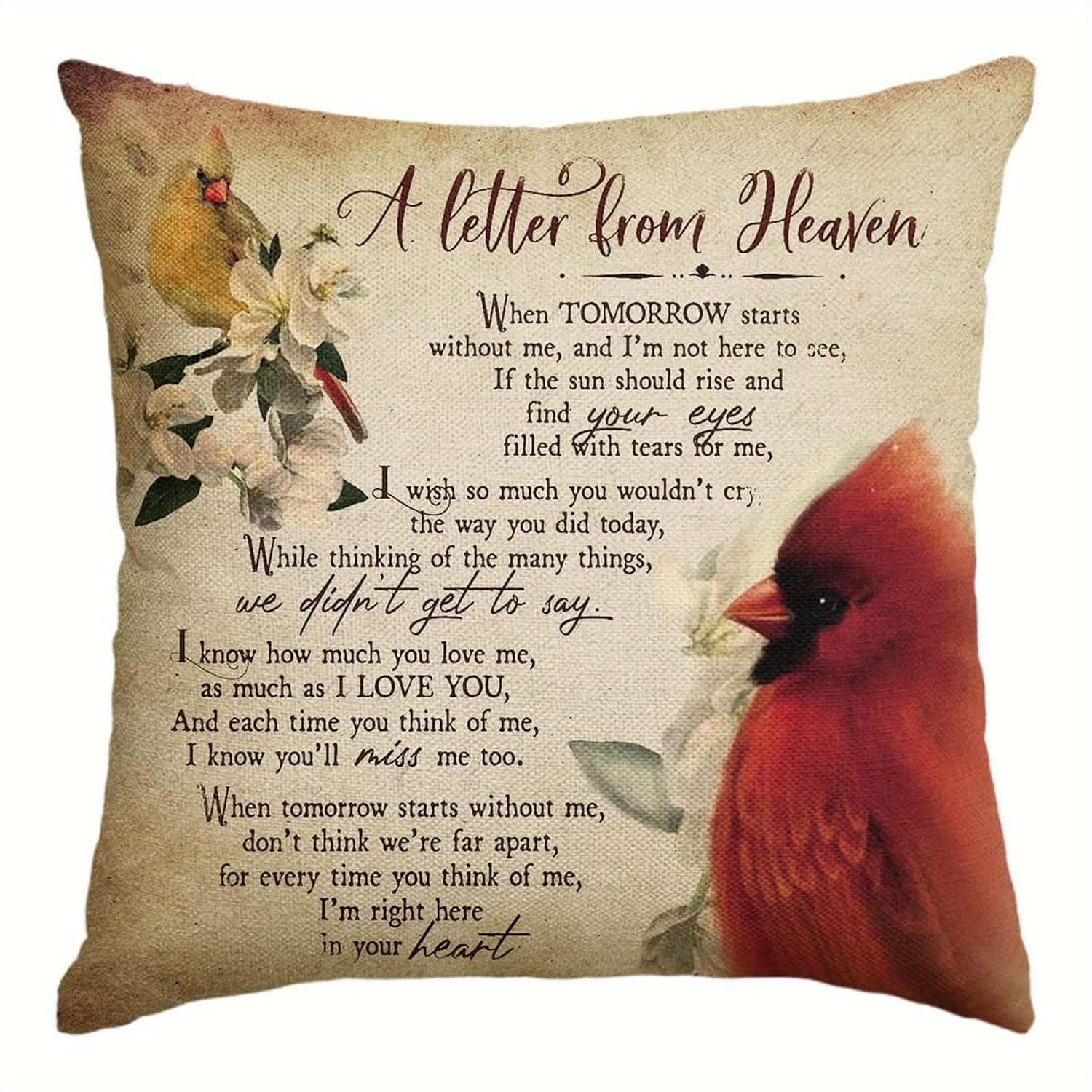 TEMU 1pc Throw Pillow Cover, 18 X 18 Inches, Northern Daily Life Memorial Sofa Cushion Cover