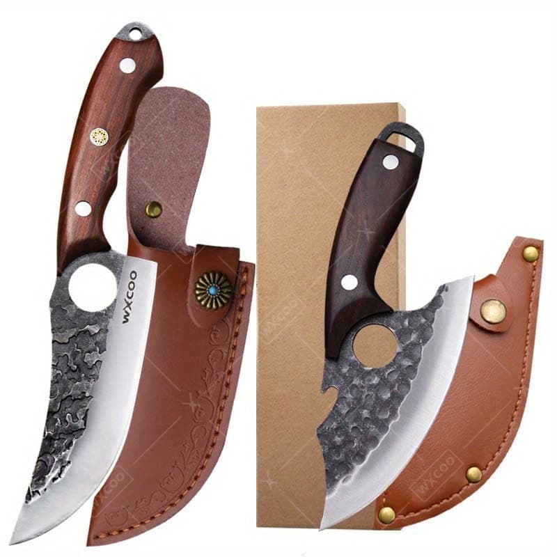 TEMU 4/2pcs With Sheath Wood Handle Mini Knife Small Pocket Knife Professional Vegetable Chopper Fish Knife For Kitchen Unique Kitchen