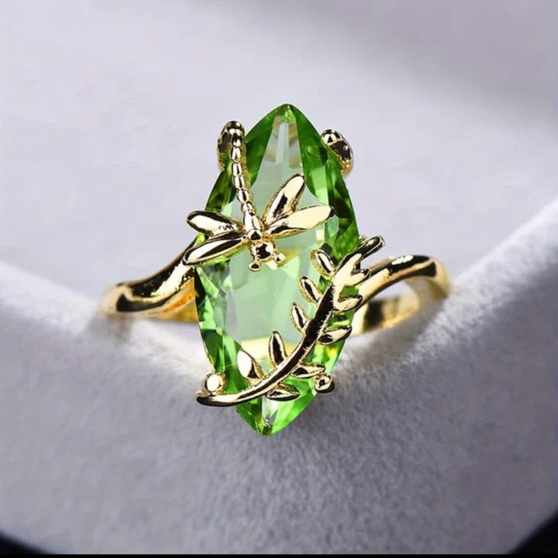 TEMU 1pc Exquisite Dragonfly Ring (with Gift Bag) - Synthetic - The As A Gift For Her Anniversary/birthday