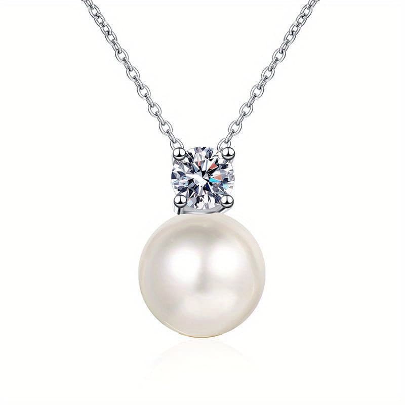 TEMU Women's Freshwater Pearls Necklace Elegant Pendant Jewelry With Delicate Chain, Sophisticated Design, Fine , , Anniversaries, Birthdays Everyday Special Occasion Jewelry For Women, Christmas Gift