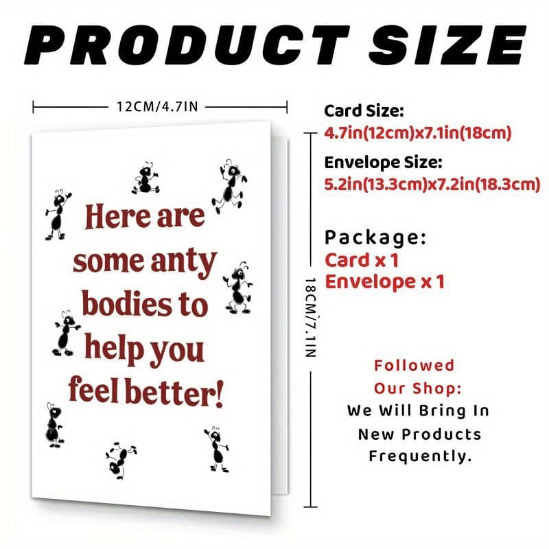 TEMU 1pc Humorous Greeting - " Are To You !" - Recovery For &