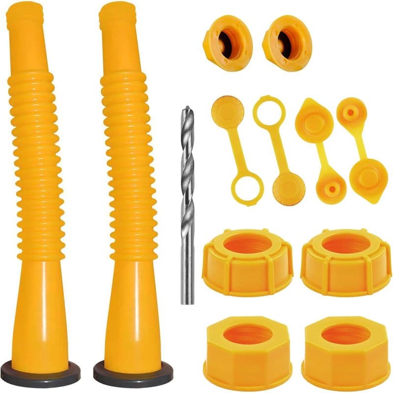 TEMU Gas Can Spout Replacement Kit – Universal Fit For 1/2, 2, 5 & 10 Gallon Gas Cans | Preinstalled Seal For Instant Use