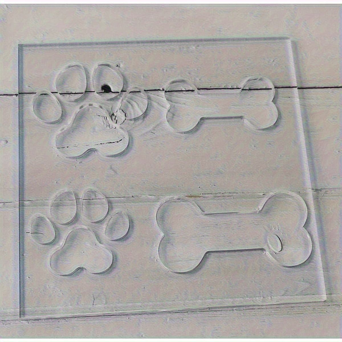 TEMU And Paw Print Router Template - Durable Acrylic Woodworking Mold, Suitable For Decor & Kitchen Cutting Board | No Power Needed, Precise Design, | Non-electric