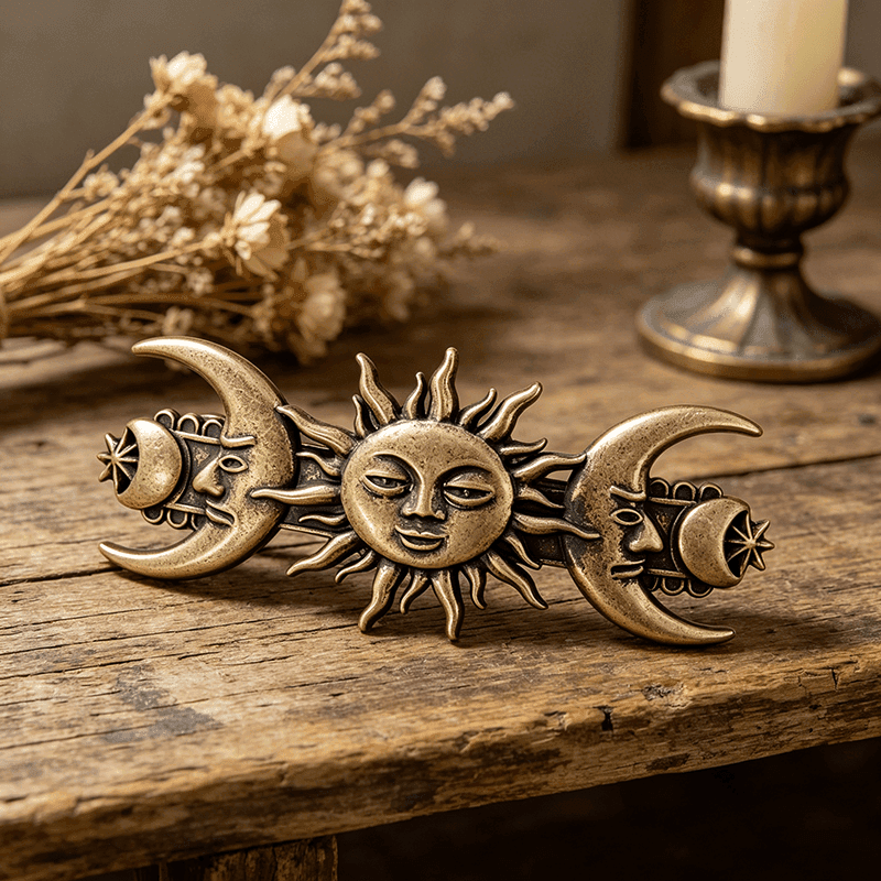 TEMU 1pc Mysterious Vintage-inspired Hair Clip, Elegant & Accessory For Women, Perfect For Half-up Back-of-head Hairstyles, Ideal For Daily Wear, Parties & Special Occasions
