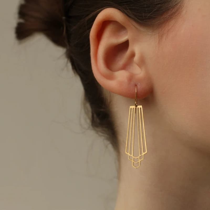 TEMU 1 Pair Retro Fashion Hollowed Out Long Earrings For Halloween, Christmas, And New Year Gifts