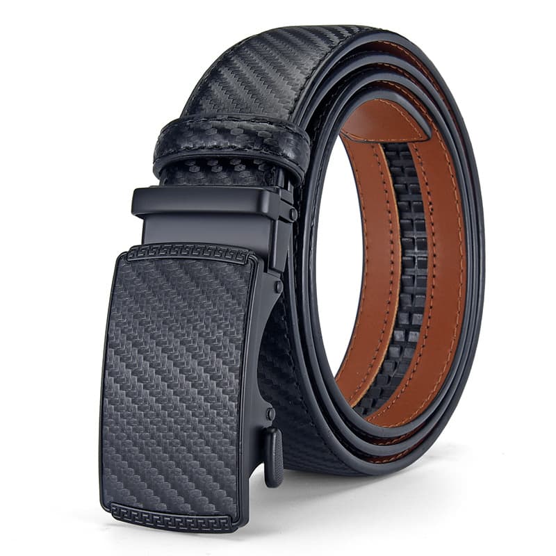 TEMU Men's Ratchet Belt - Adjustable Automatic Buckle, Versatile Casual , Durable Alloy Buckle, High-quality Panel, , Suitable For Any Occasion Valentine's Day