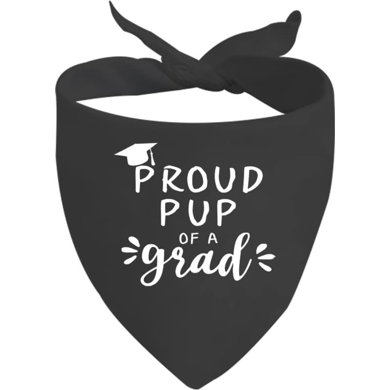TEMU 1pc 24.8×11 Inch Graduation Dog Pet Bandana Pup Of A Graduate Tie-on Scarf Bandana Graduation Announcement Gift