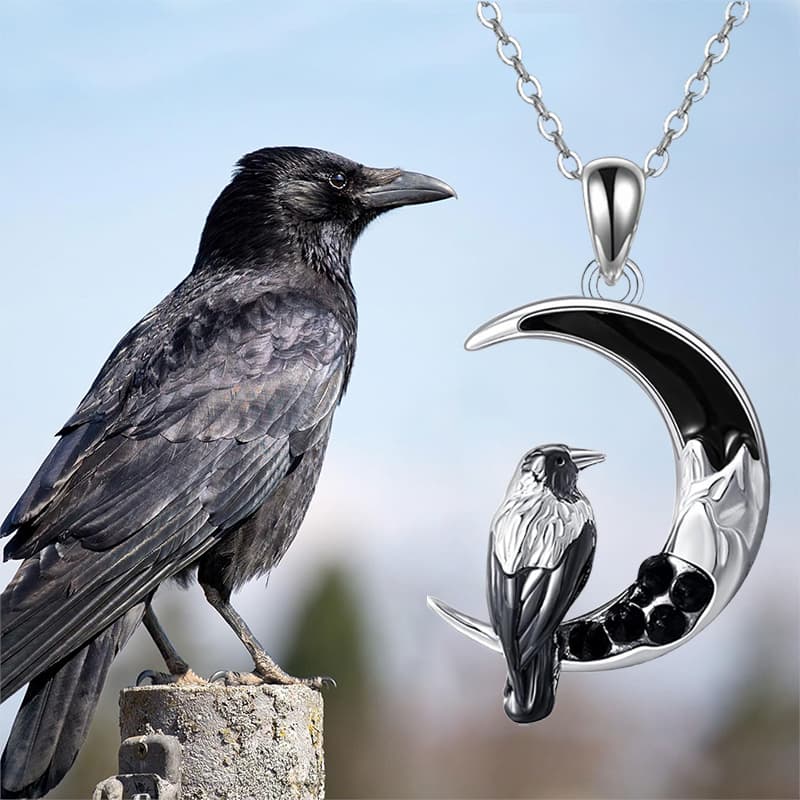 TEMU 1pc Of Stylish Crow Pendant Necklace, Perfect For Valentine's Day, Birthday Celebrations, Or Any