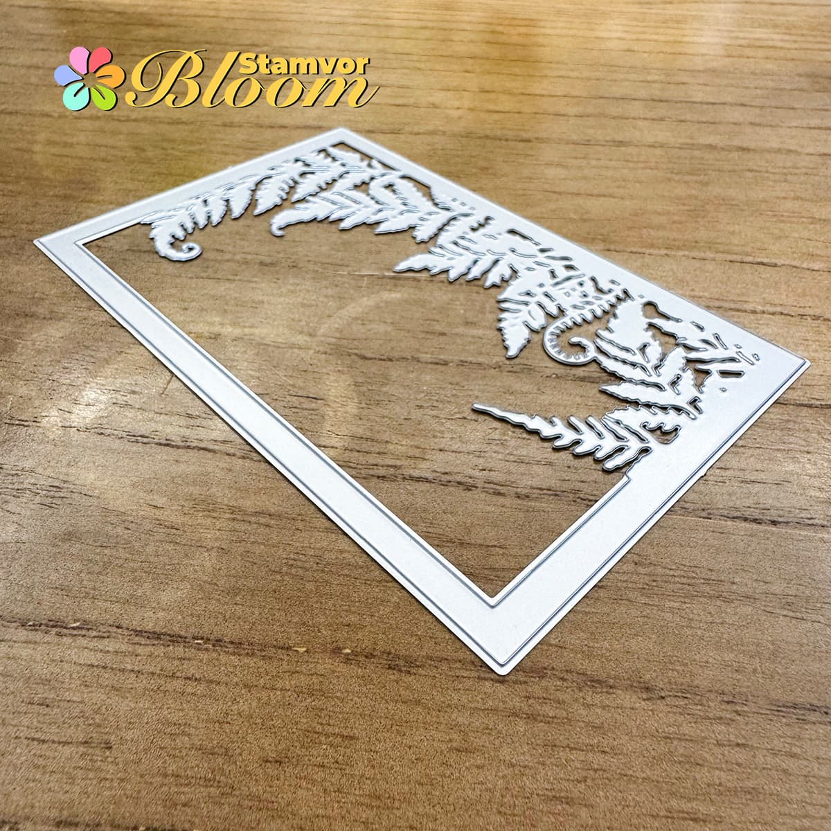 TEMU Original Lovely Ferns Leaves Branches Square Frame Mold For Paper Cutting Dies, Embossing, Die For Card Making Decoration And Diy Scrapbooking Album