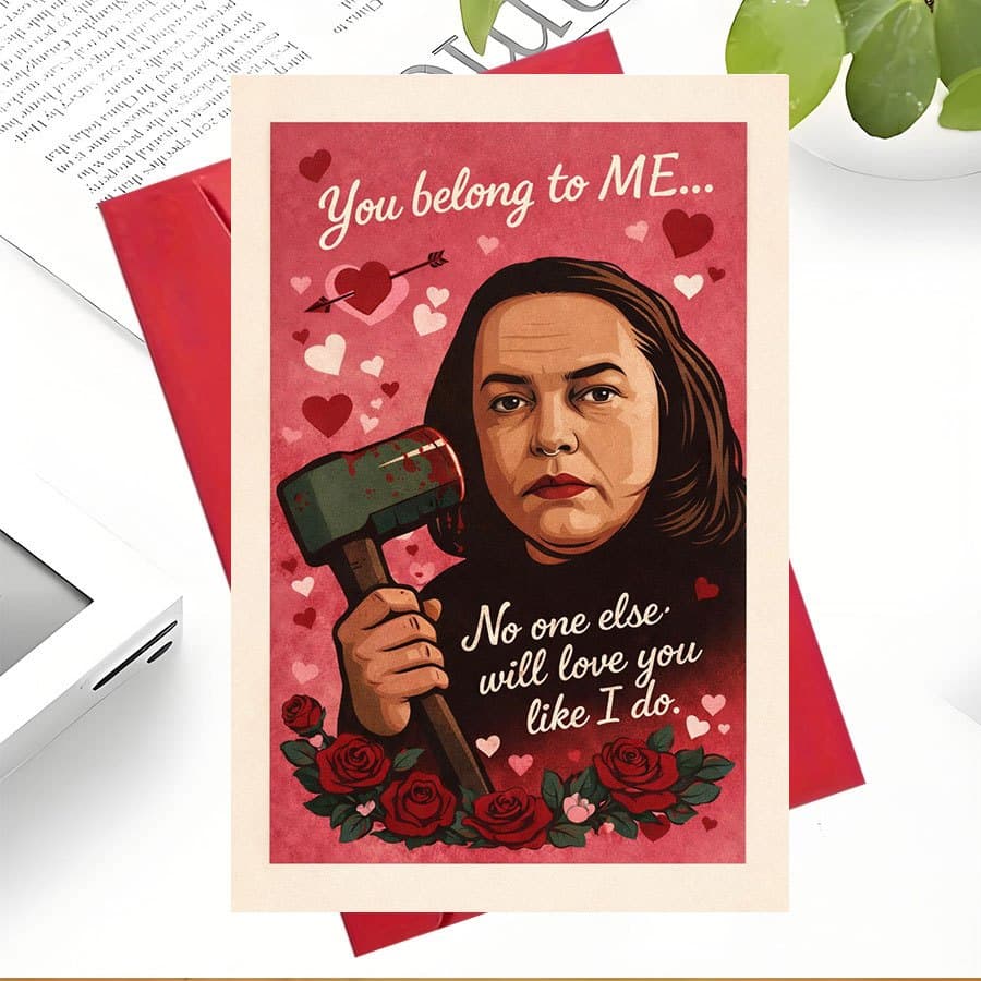 TEMU A Single Greeting Card Along With 1 Envelope, Featuring Dark Humor And A Creepy , Ideal For Horror Enthusiasts. A Valentine's Day Present For Couples Who Unconventional And Romantic Sentiments