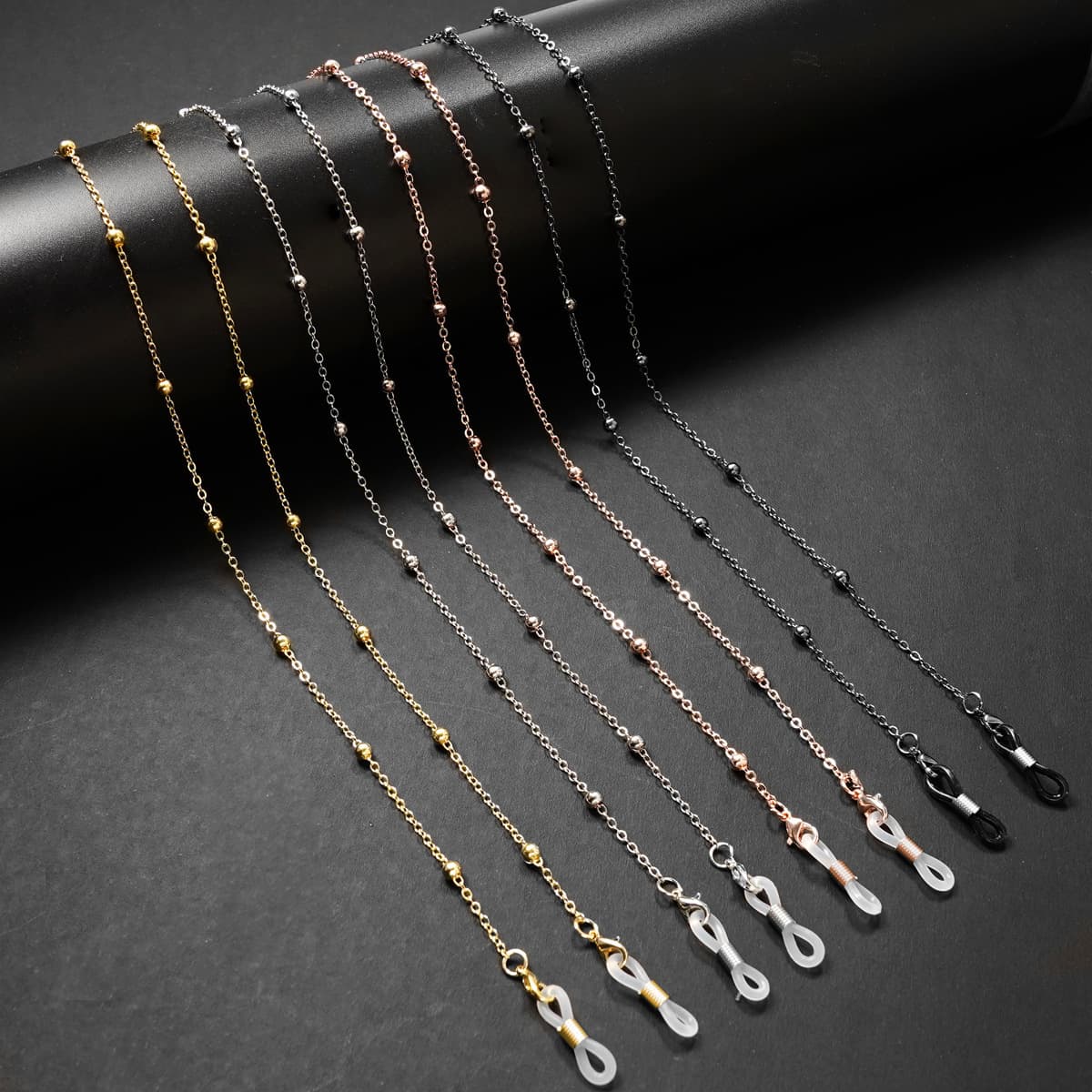 TEMU Set Of 4 Stylish And Trendy Eyeglass Chains, Designed To The Neck To Avoid Misplacement, Chic Additions For Securing Glasses, Perfect For Reading Newspapers And Books, Versatile In Use