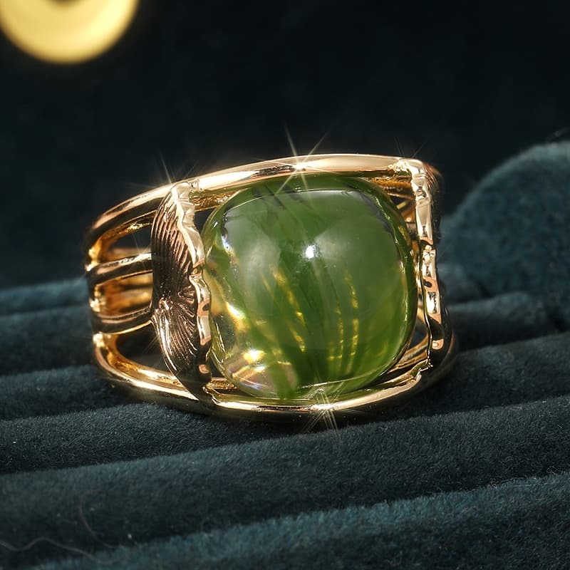 TEMU 1pc Retro Elegant Women's Ring, Exquisite Ginkgo Leaf Design Ring, Creative Jewelry Accessories For Festival Parties