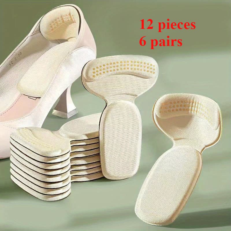 TEMU 12 Durable Heel Adjustment Pads- Anti-slip And Comfortable Insoles- Anti-wear Pads For Sizes Large To Small- Stylish High-heel Size Adapters